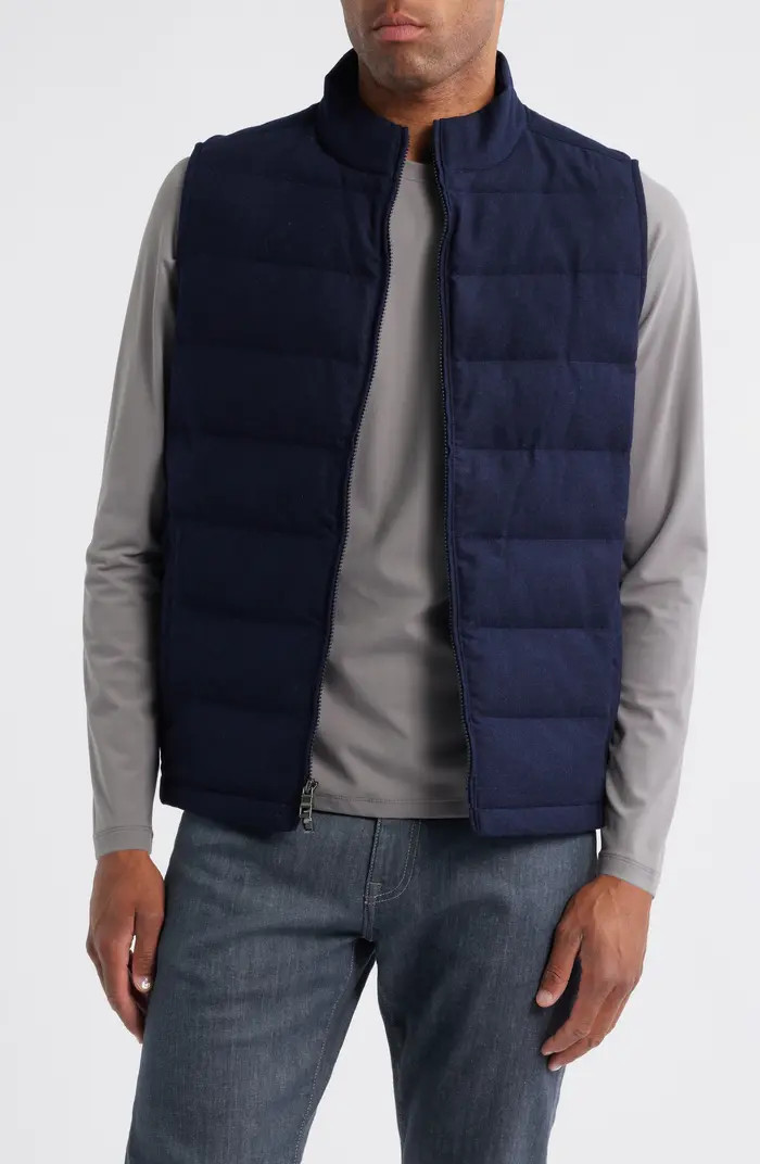 Peter Millar Davos Quilted Wool Flannel Vest | Nordstrom | Nordstrom