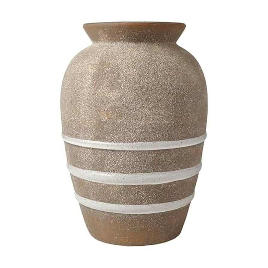 Mikasa Textured Stripe Ceramic Vase, 6.89x6.89x10.04 | Amazon (US)