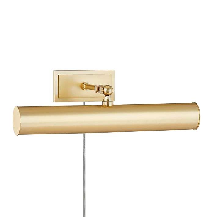Mitzi Holly 16 1/4" Wide Aged Brass Plug-In Picture Light | Lamps Plus