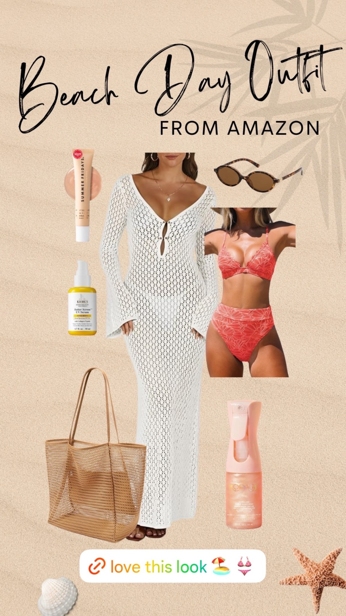 Beach day essentials!!!=☀️ A cute swim look, lightweight cover-up, sunnies, my fave SPF, and a roomy tote for your next getaway!

#LTKSaleAlert #LTKSwim #LTKTravel