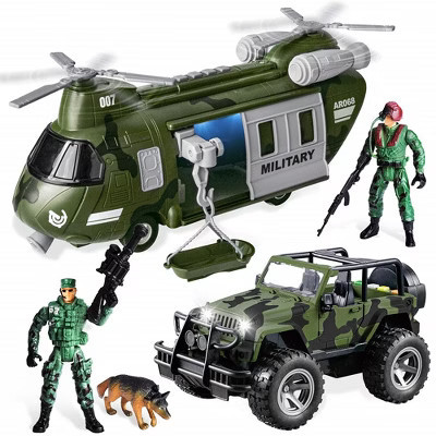 Military Toy Set, Military Vehicles Toy Toy, Transport Helicopter and Military Truck Action Figures for Boys Age 3-7, Kids Birthday Xmas Gifts | Target