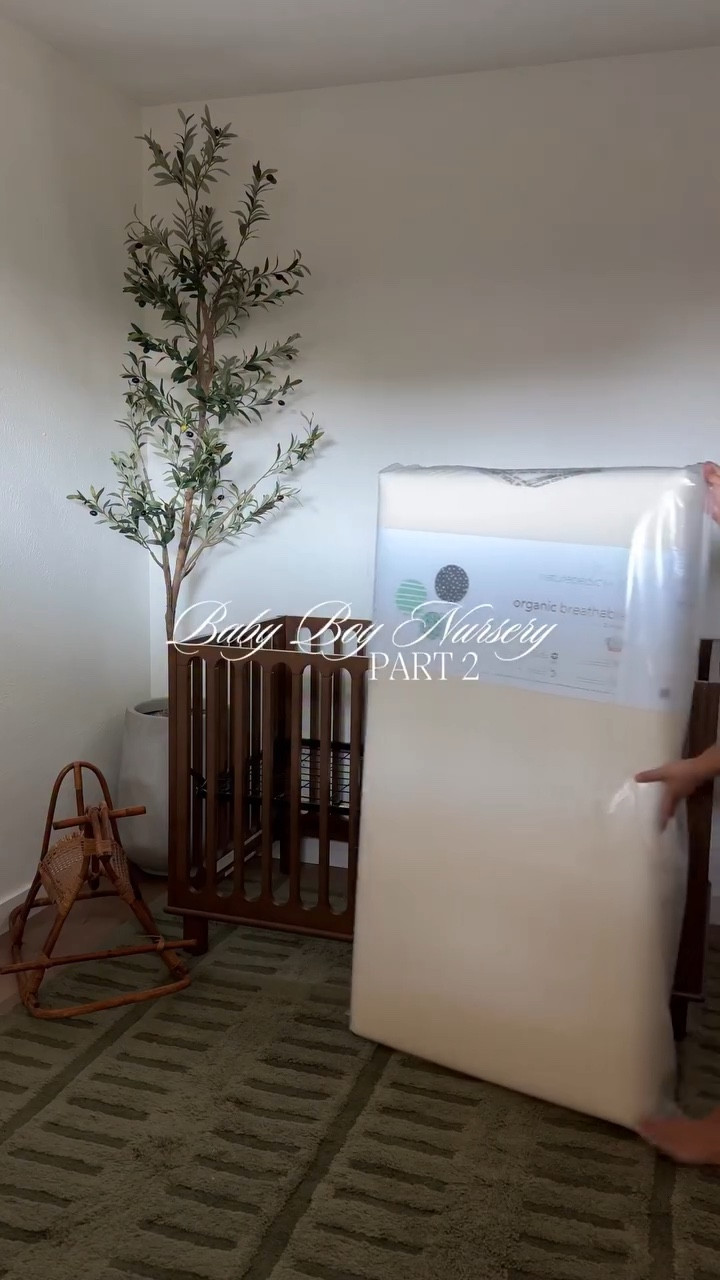 Our son’s nursery makeover ✨ Part 2
Some peace of mind for this new momma knowing baby boy has a safe, EWG verified, certified organic crib mattress from @naturepedic. It’s breathable, waterproof, and will grow with him into toddler stage! He’ll be cool and comfy with these bamboo crib sheets too. Of course, I grabbed the matching cover and changing pad bc why not?
—

Comment CRIB and I’ll send you all the details!! 🫶🏼 
#Naturpedic #ComfortWithoutChemicals #OrganicMattress #EWG 
Nursery, boy nursery, baby boy, neutral nursery, nursery makeover, nursery reveal, newborn