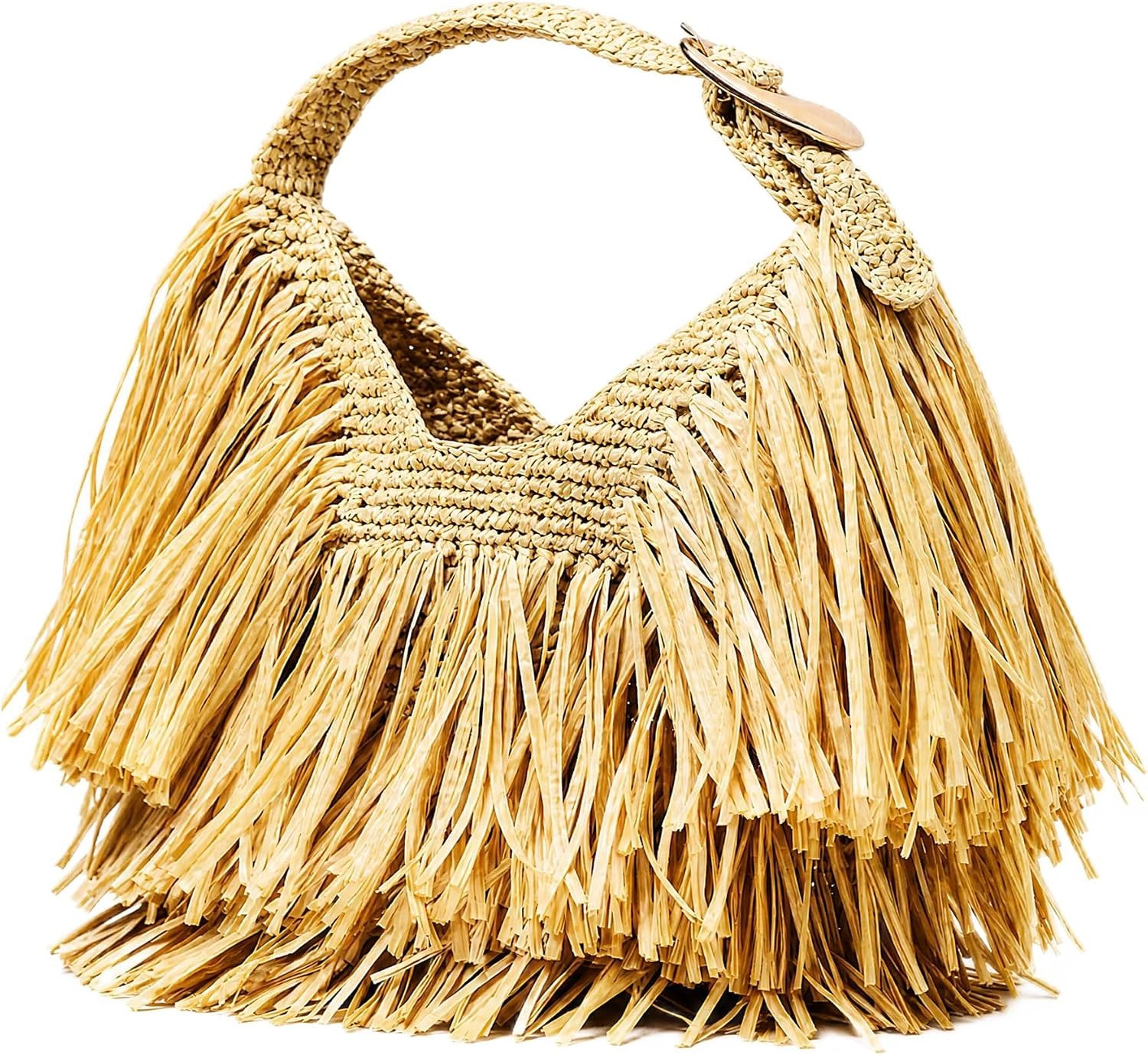 Fringe Purse,Western Purse for Women,Straw Clutch Bag, Tassel Hobo Bag for Daily & Travel | Amazon (US)