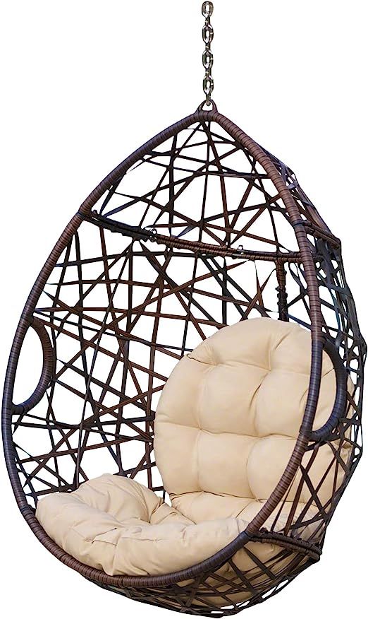 Christopher Knight Home 312592 Cayuse Indoor/Outdoor Wicker Tear Drop Hanging Chair (Stand Not In... | Amazon (US)