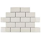 SOMERTILE Antic Craquelle White 3"" x 6"" Ceramic Subway Wall Tile (16 Tiles/4.38 sqft.)" (WCVANCWT) | Amazon (US)