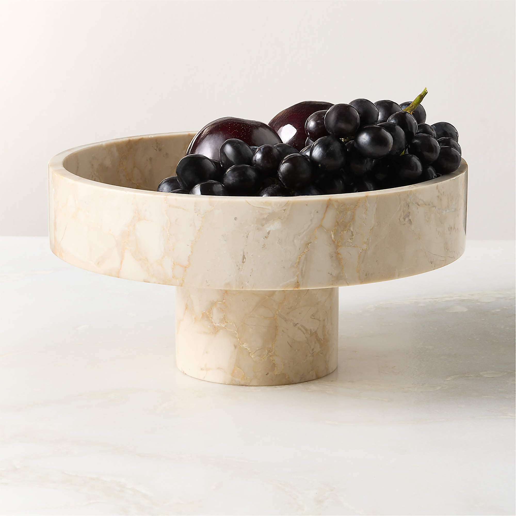 Orcino Ivory Marble Fruit Bowl + Reviews | CB2 | CB2