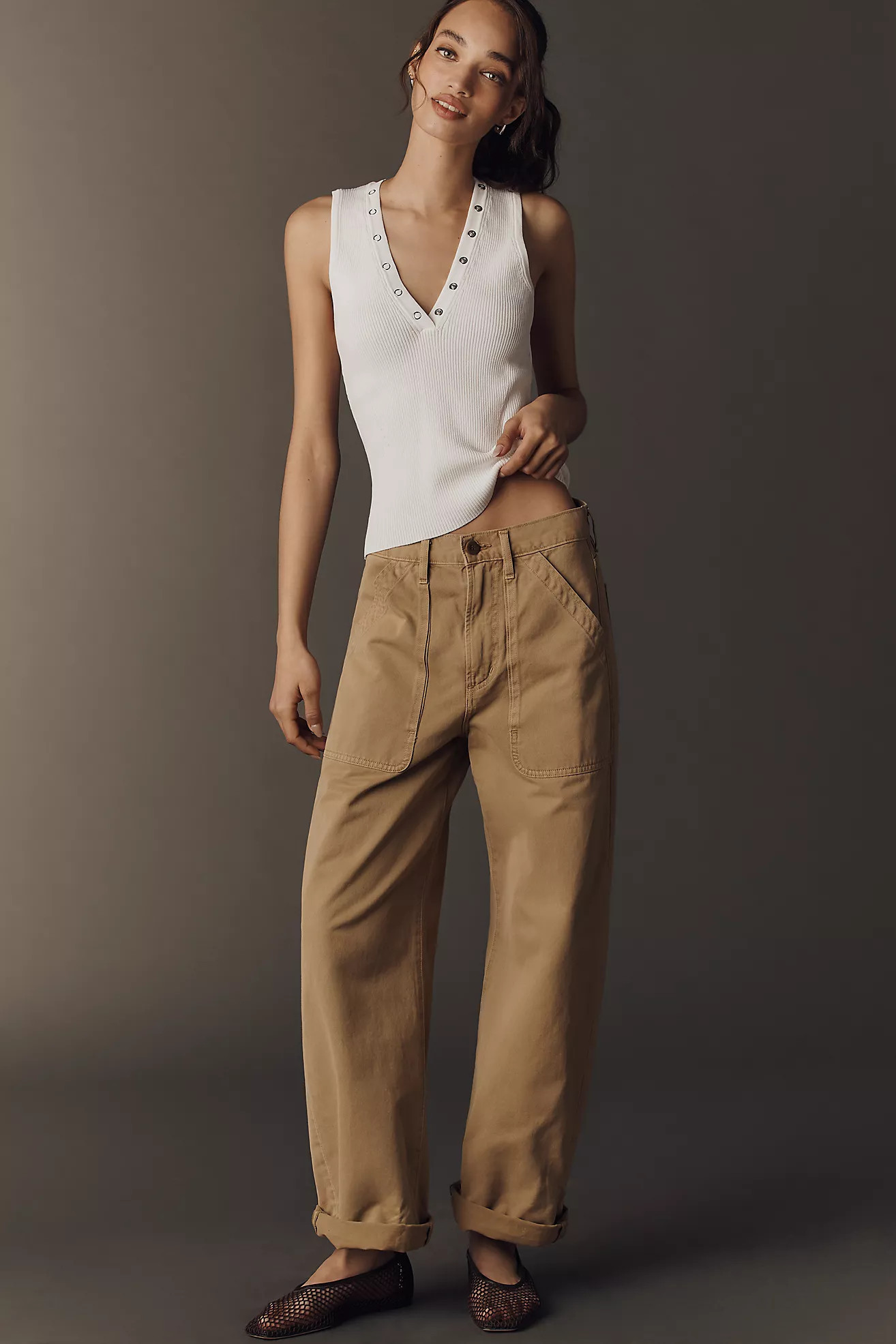 Ribbed Hardware Sweater Tank  by Maeve | Anthropologie (US)