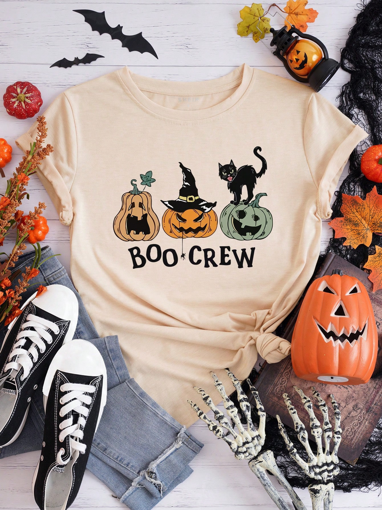 SHEIN EZwear Halloween Print Tee | SHEIN