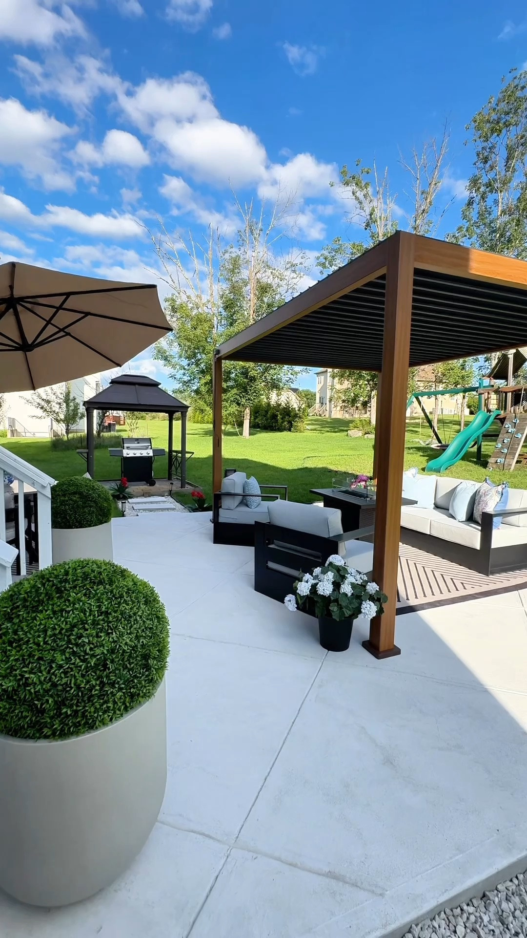 Adding topiary balls to our patio was the perfect finishing touch. They brought in greenery, texture, and that polished look I wanted for the backyard. Sometimes it really is the right outdoor pieces that turn a patio into a place where the whole family actually wants to linger. 🏡☀️

#LTKHome #LTKSeasonal #LTKgrwm
