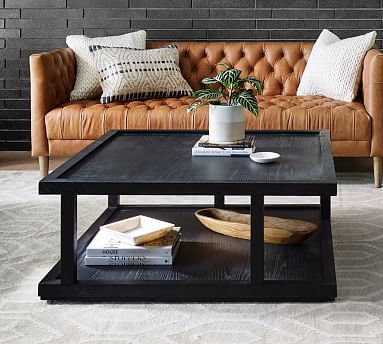 Modern 40" Square Coffee Table | Pottery Barn (US)