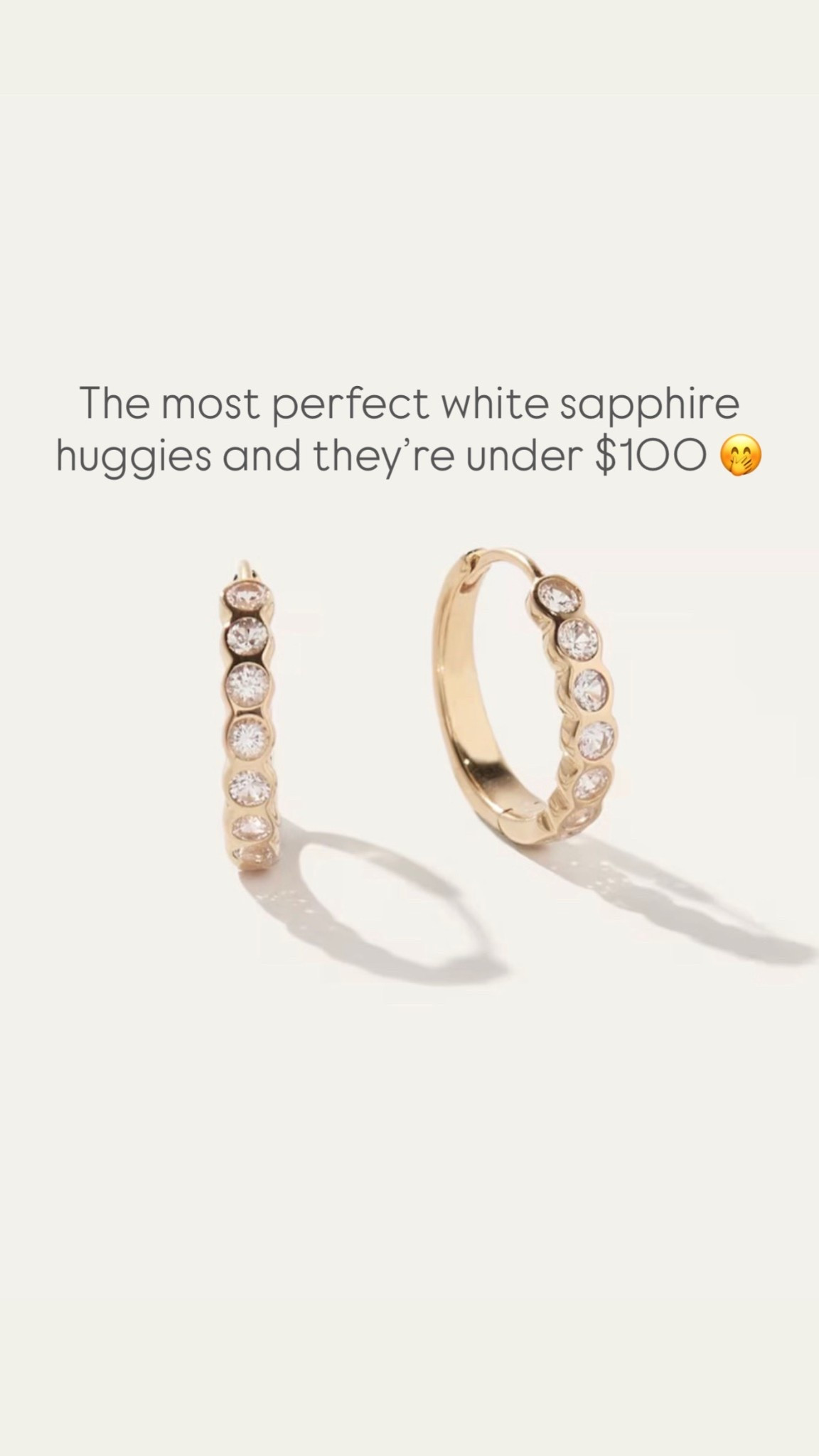 The most perfect white sapphire huggies and they’re under $100 🤭 and guaranteed to arrive before Valentine’s Day! 

#LTKValentine #LTKmomlife #LTKselfcare