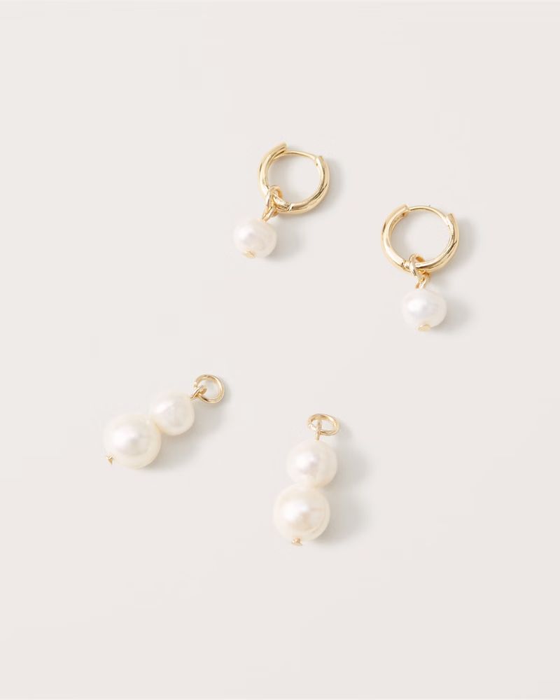 Women's Pearl 14k Gold Earrings | Women's Accessories | Abercrombie.com | Abercrombie & Fitch (US)