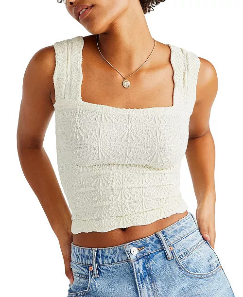 Free People Women's Love Letter Jacquard Camisole Top - Macy's | Macy's