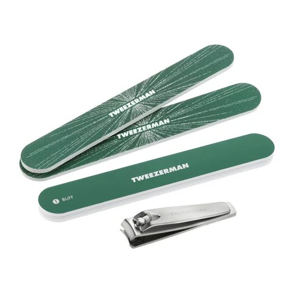 Emerald Shimmer Manicure Kit Includes Nail Clipper, Nail File, & Nail Buffer | Walmart (US)