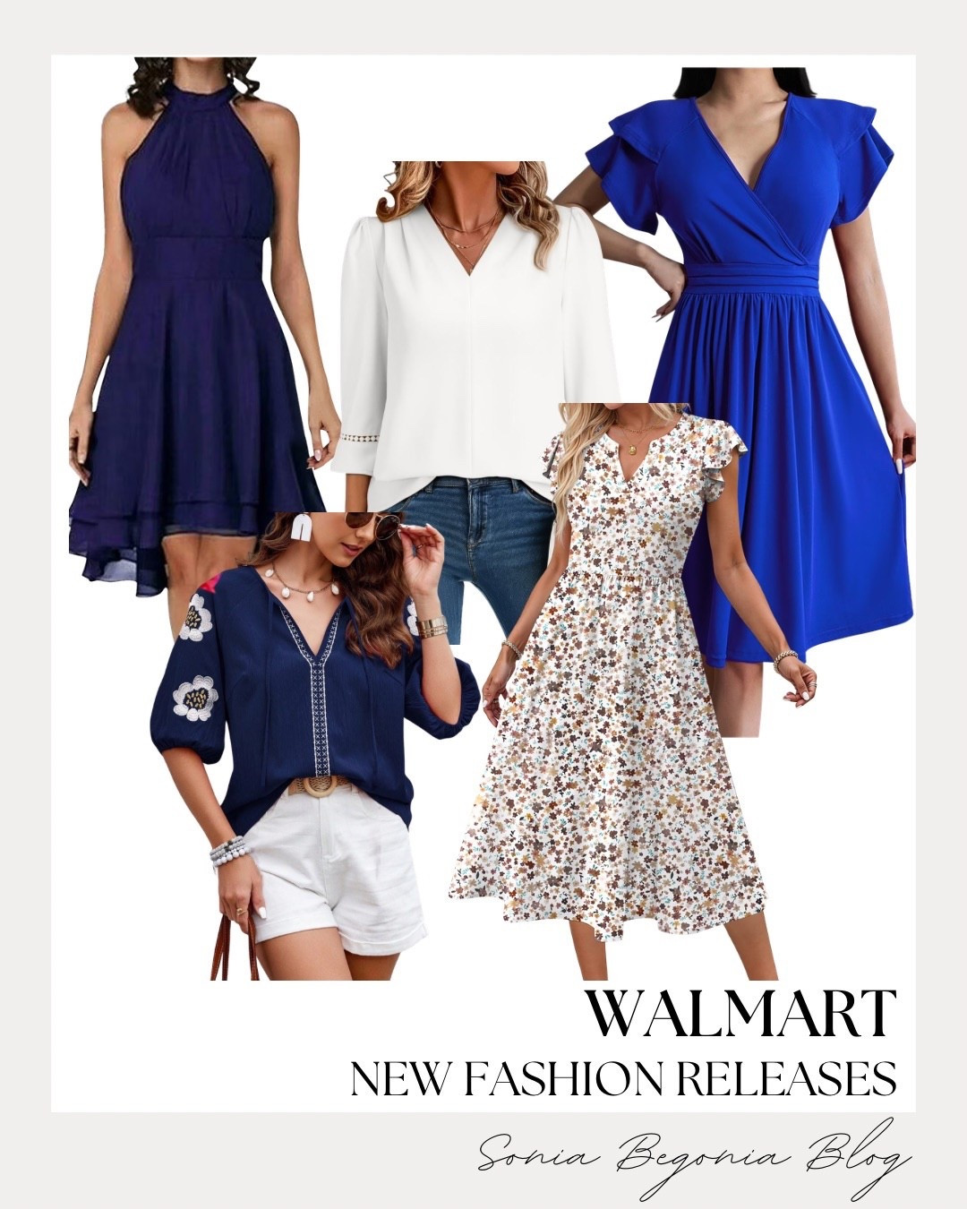 Found the perfect mix of elevated basics and statement dresses at Walmart! These royal blue and navy styles are so flattering, and I’m obsessed with the delicate floral embroidery details.

From feminine flutter sleeves to crisp white blouses, these looks transition perfectly from the office to a weekend brunch. 💙👗

#WalmartStyle #DressWeather #ChicNeutrals #SpringFashion #SummerStyle #LTKstyletip #BudgetFriendly

#LTKootd #LTKSeasonal