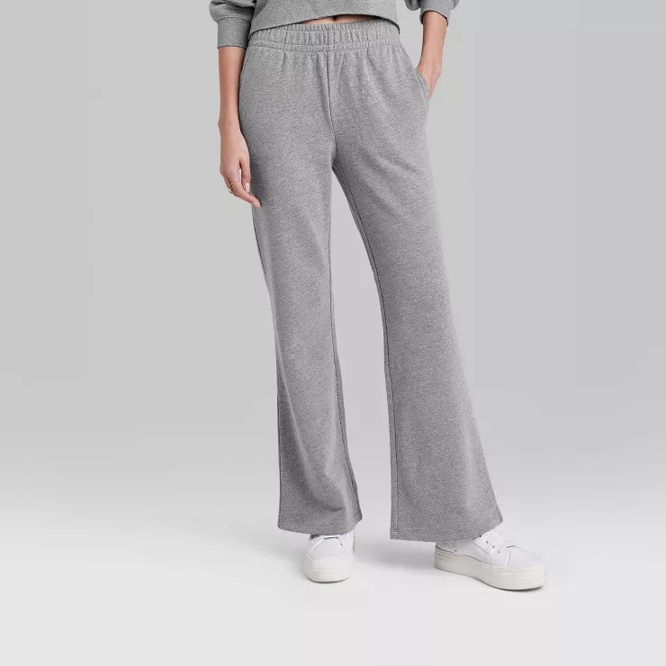 Women's High-Rise Wide Leg French Terry Sweatpants - Wild Fable™ | Target