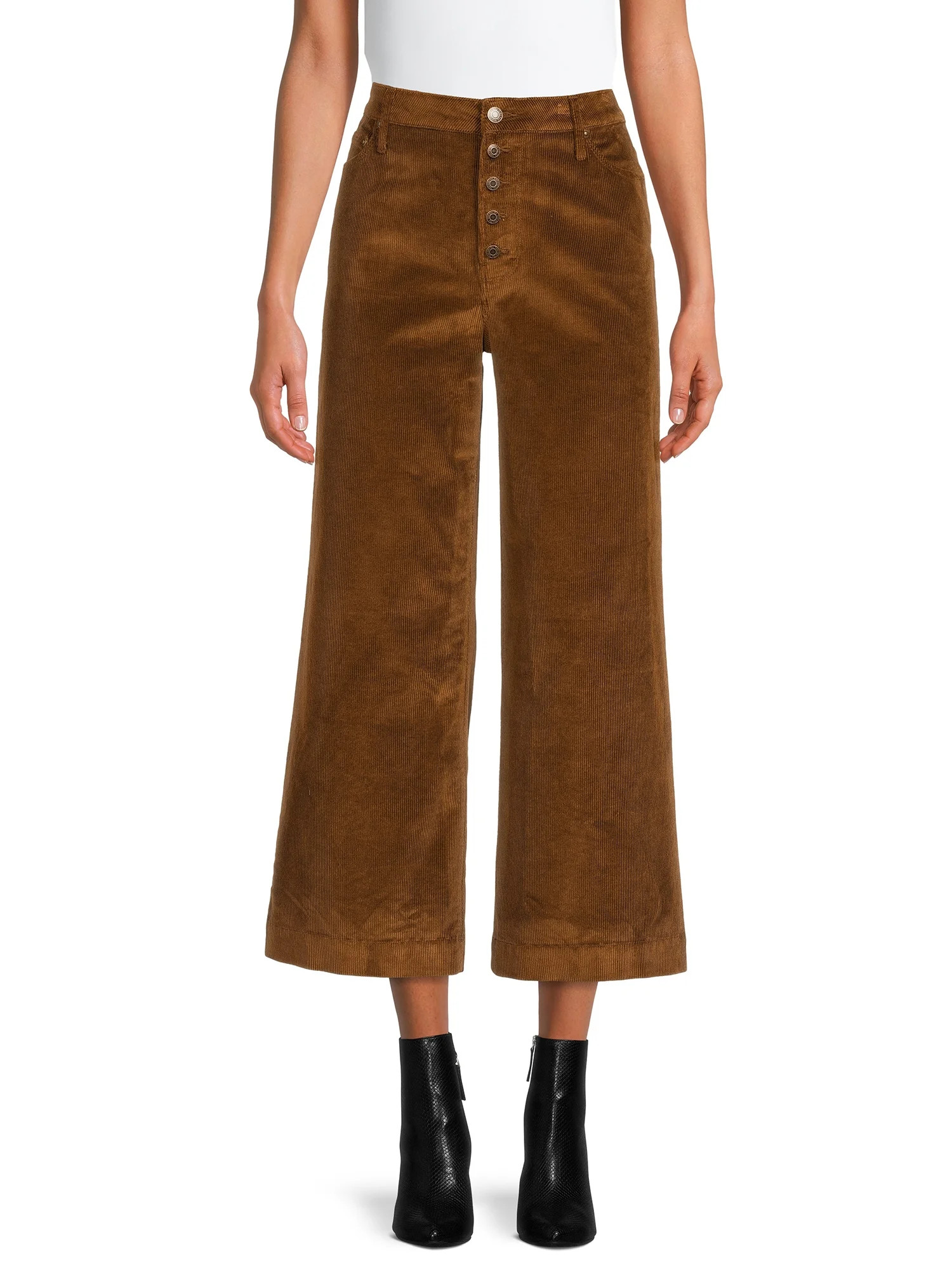 Time and Tru Women’s Wide Leg Corduroy Pants | Walmart (US)