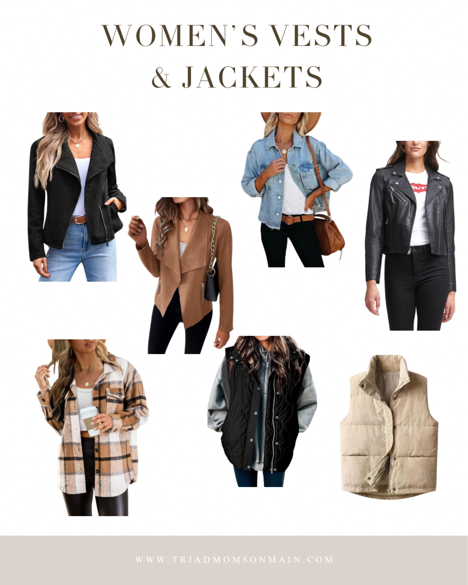 Women’s favorite fall jackets and vests 
.
.
.
#falloutfit #falljacket #jeanjacket #jacket #denimjacket #vest #leatherjacket #autumn #fallfashion

#LTKSaleAlert #LTKSeasonal #LTKFindsUnder50