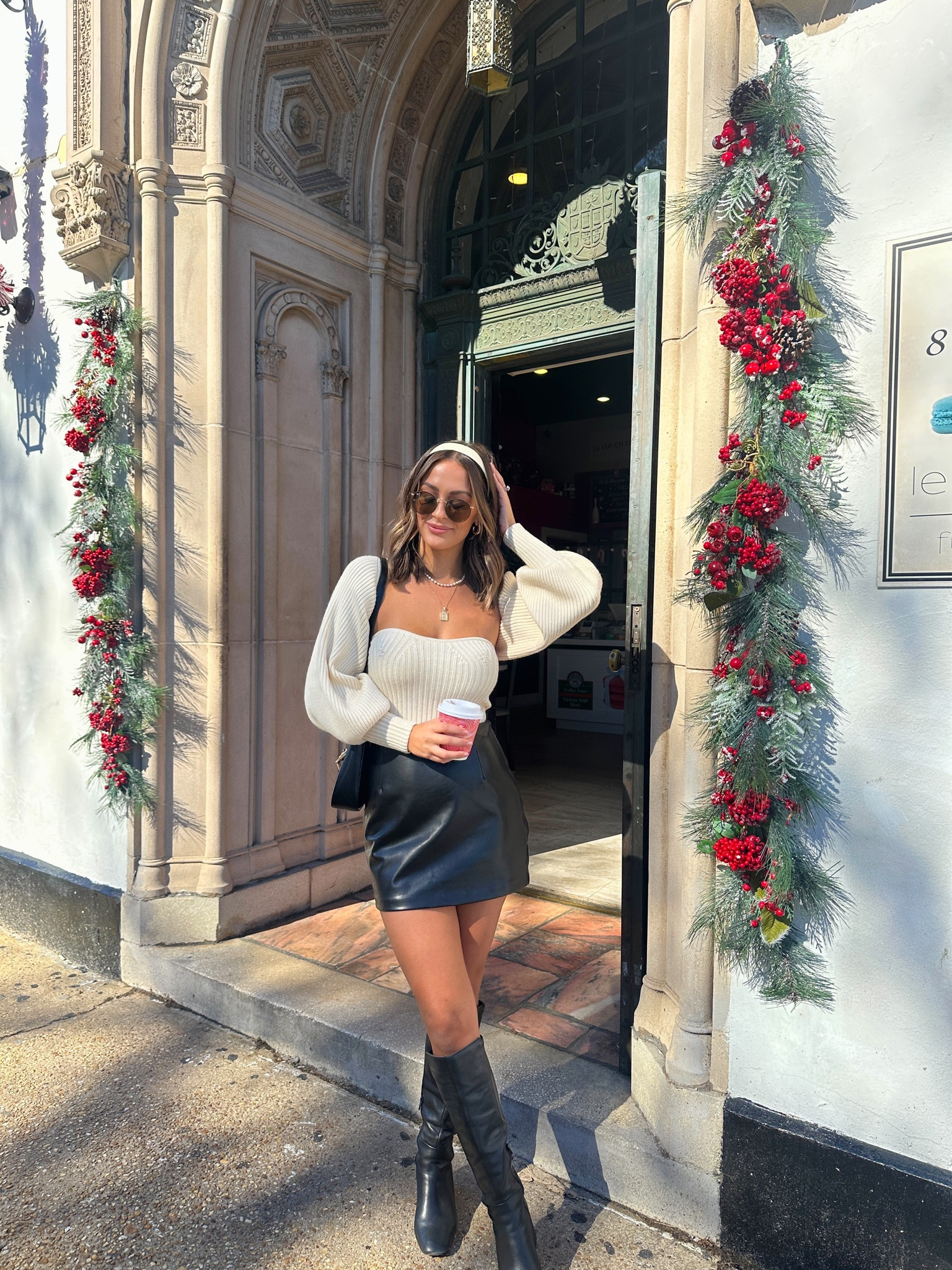 leather skirt, two piece sweater set, knee boots



#LTKfindsunder100 #LTKfindsunder50 #LTKstyletip