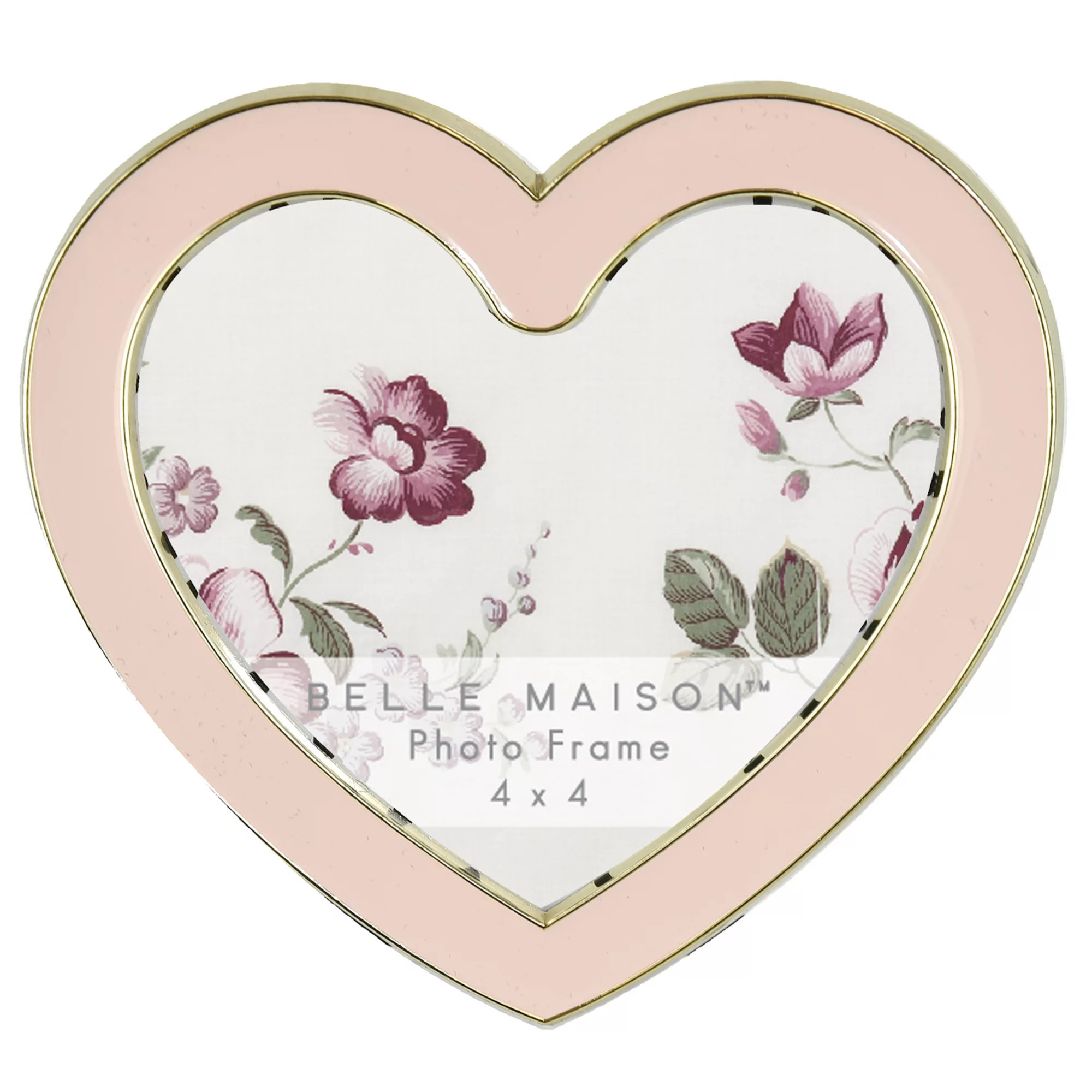 Belle Maison 4" x 4" Gold & Pink Heart Tabletop Frame | Kohl's