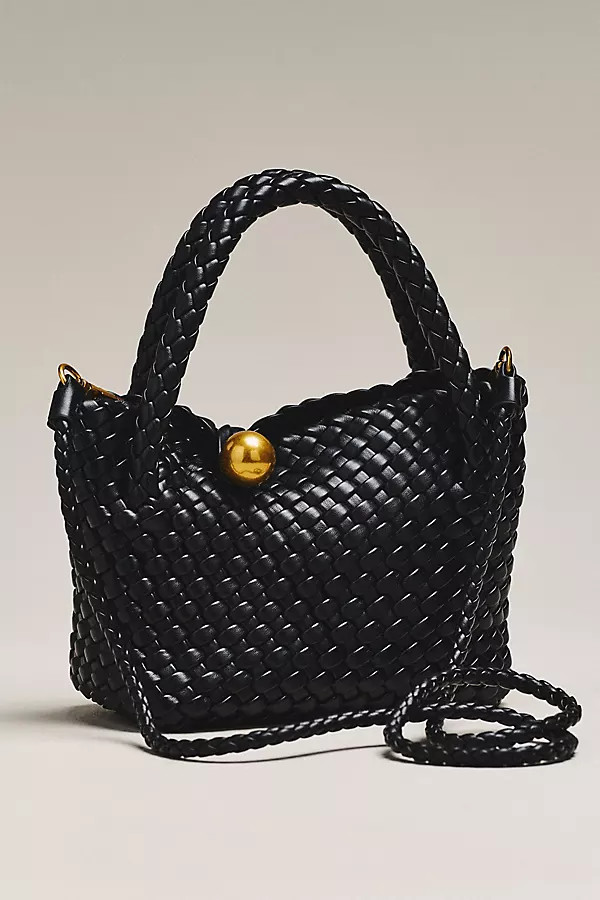Faux Leather Woven Satchel | Anthropologie (US)