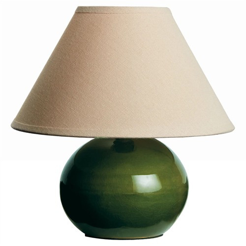 Carlisle Updated Traditional Green Ceramic Glazed Mini Table Lamp | Kathy Kuo Home