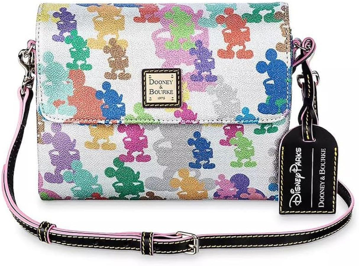 Dooney & Bourke Disney Mickey Mouse 10th Anniversary Crossbody Handbag in Coated Cotton/Leather/M... | Amazon (US)