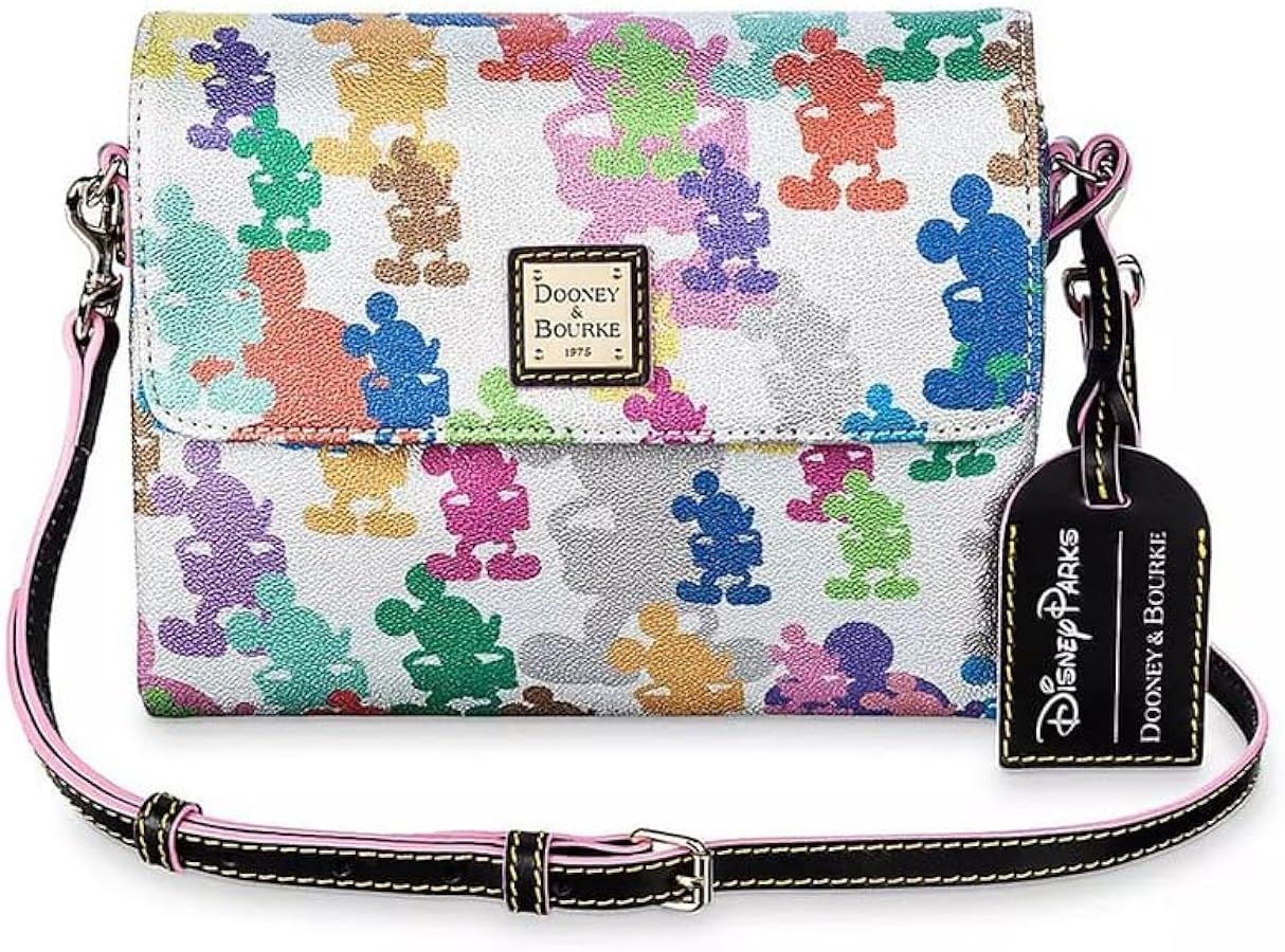 Dooney & Bourke Disney Mickey Mouse 10th Anniversary Crossbody Handbag in Coated Cotton/Leather/M... | Amazon (US)