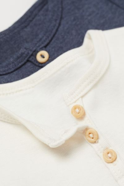 2-pack cotton T-shirts | H&M (UK, MY, IN, SG, PH, TW, HK)