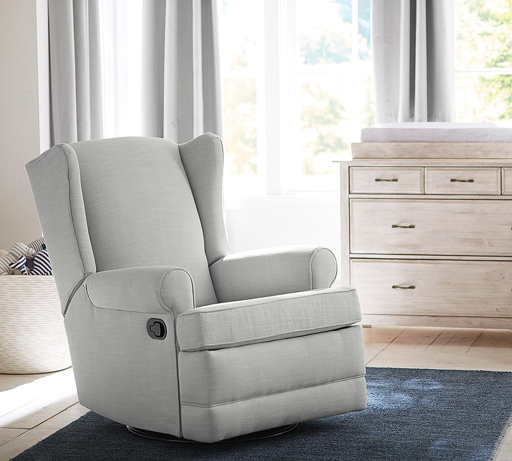 PB Wingback Manual & Power Swivel Glider Recliner | Pottery Barn (US)