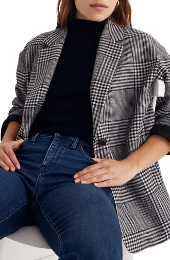 Madewell Dorset Adkins Plaid Oversize Wool Blend Blazer | Nordstrom | Nordstrom