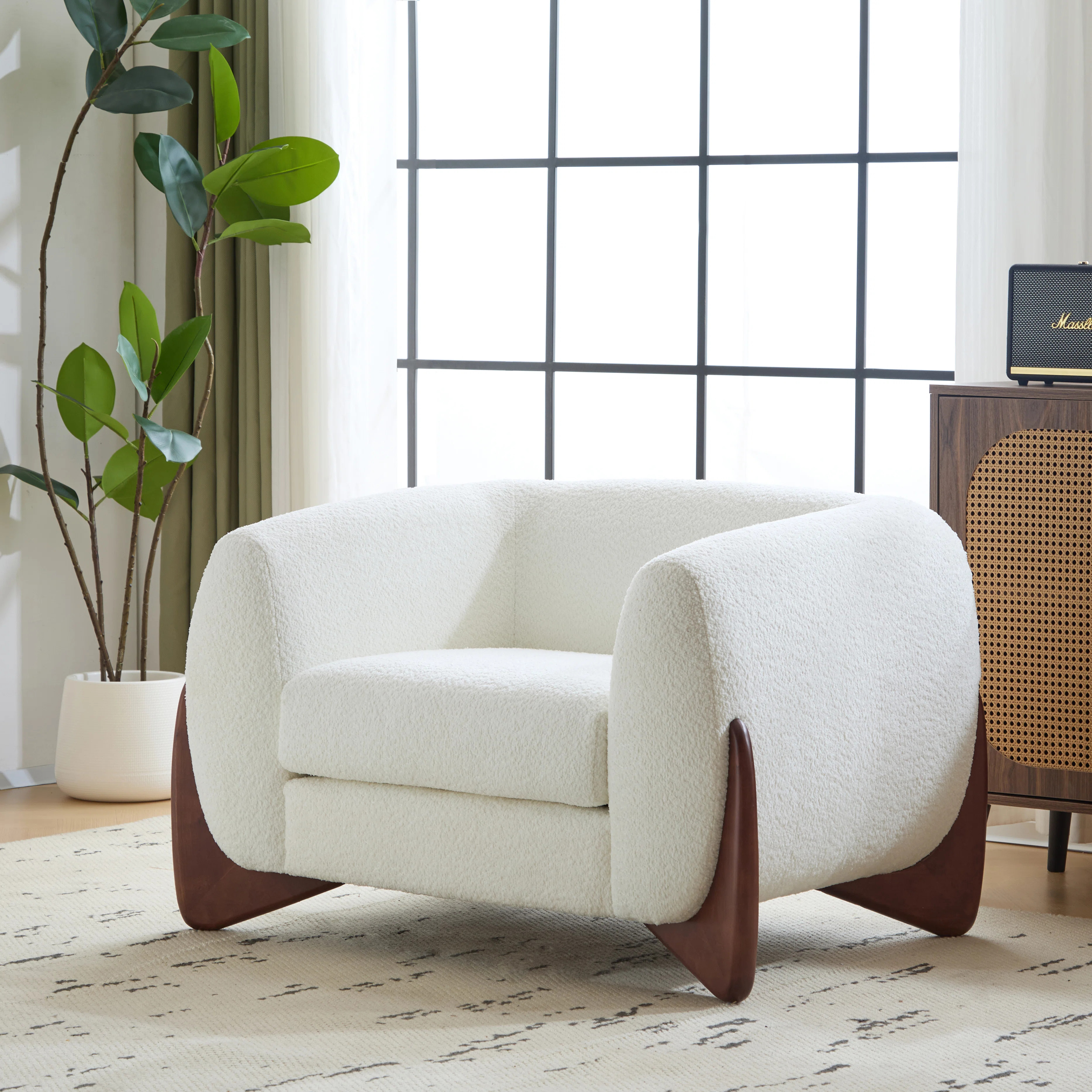 Rhudine Boucle Upholstered Sofa | Wayfair North America