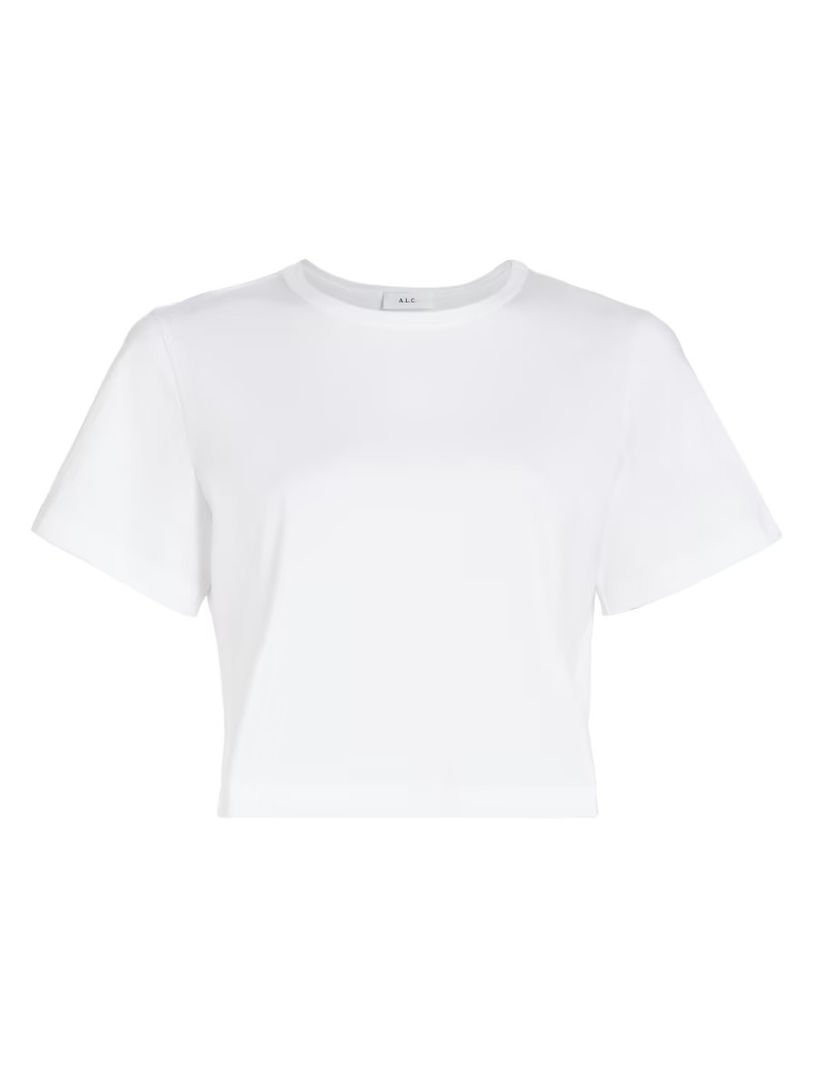 Julia Cotton Cropped T-Shirt | Saks Fifth Avenue