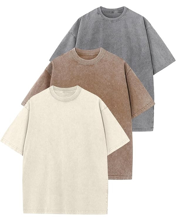 Yimoon 3 Pack Oversized Tshirts for Women Washed Vintage Baggy Boyfriend Tees Short Sleeve Unisex... | Amazon (US)
