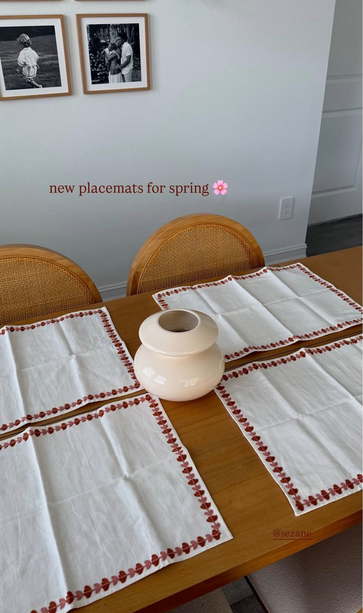 new placemats for spring @SEZANE my dining room table is 30% off!

#LTKSeasonal #LTKSaleAlert #LTKHome