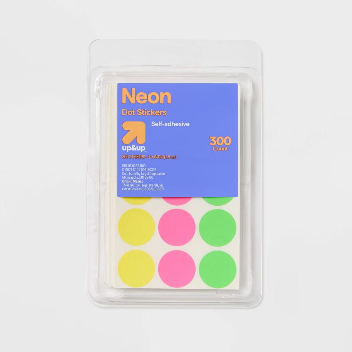 300ct Dot Stickers Neon - up&up™ | Target