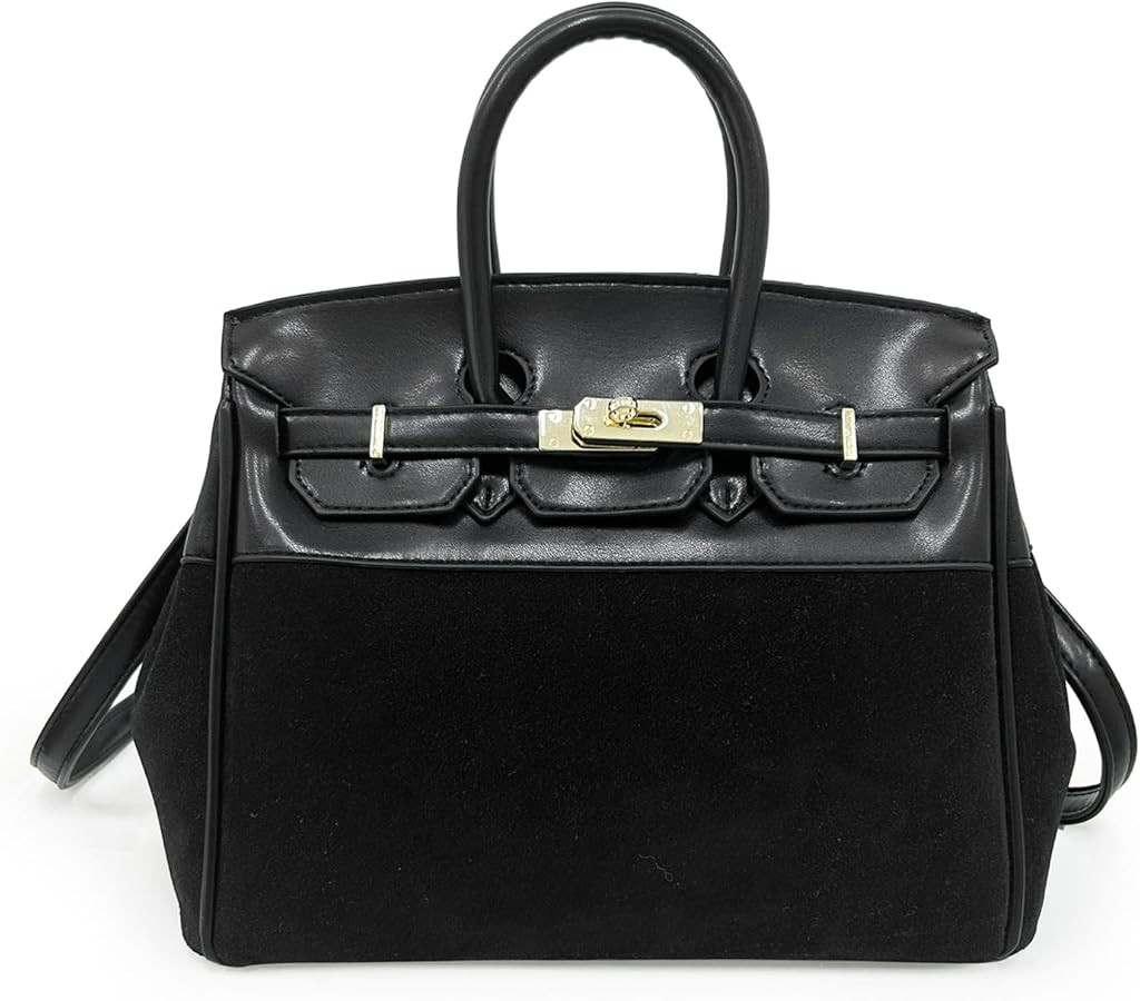 Travistar Suede Crossbody Bag for Women - Small Leather Suede Purses Retro Top Handle Handbags Sh... | Amazon (US)