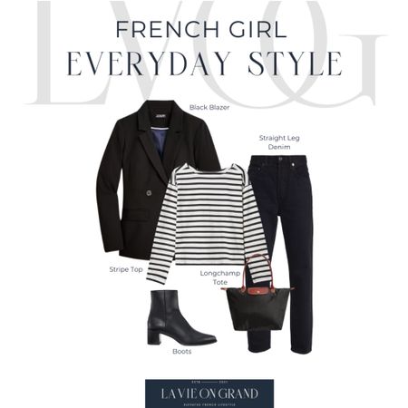 Winter Outfit
French Girl Style 
Blazer
Straight Leg Denim
Boots
Longchamp Tote

#LTKover40 #LTKstyletip #LTKSeasonal