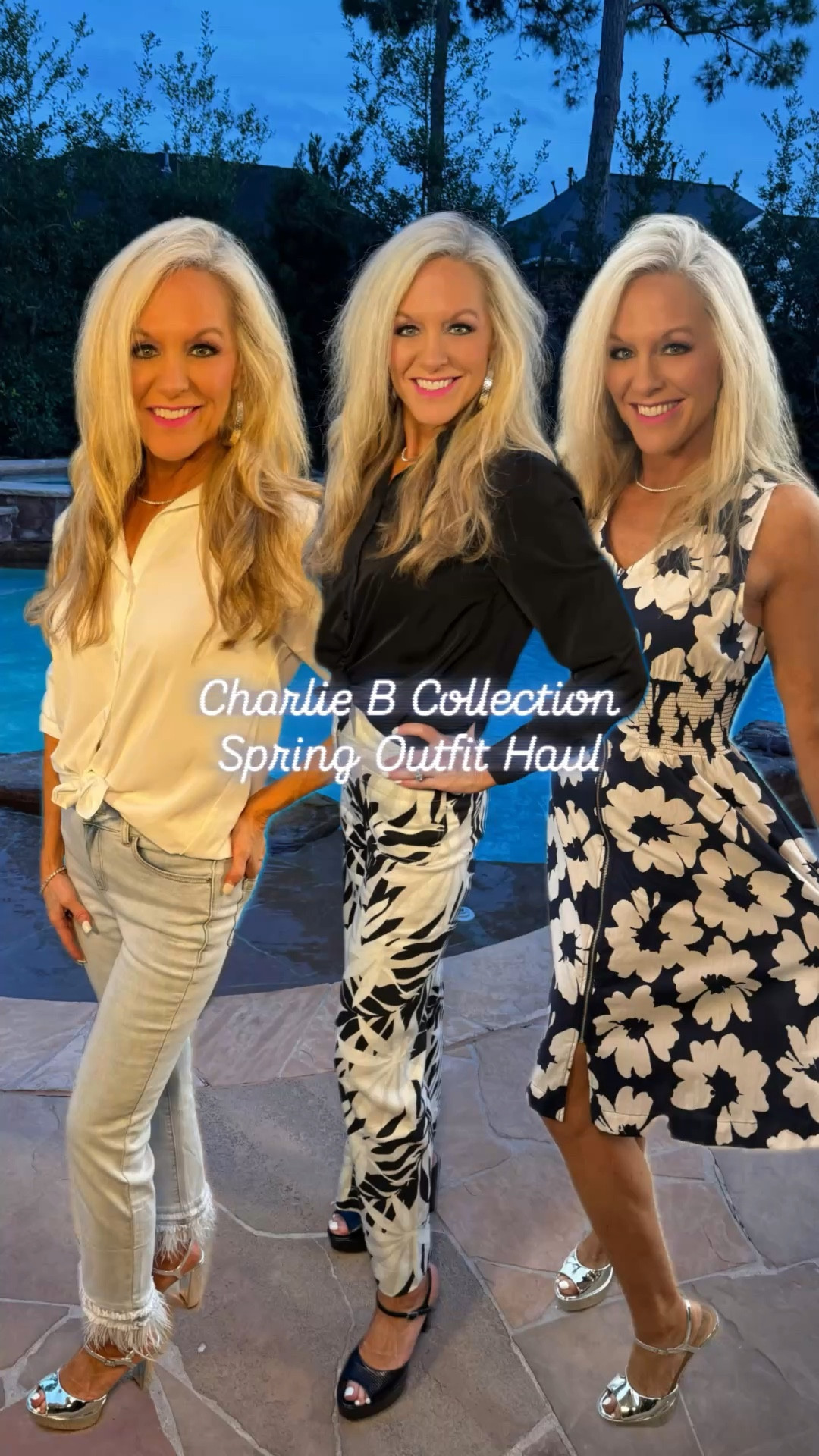 SPRING OUTFIT HAUL! Sorry, this brand is not on LTK, but if you would like more information, then please message me on Instagram @agepluselegance OR check my Charlie B Instagram link in Bio (I am 5’4”, 113 pounds and wearing sizes 0/XS). Linking shoes, jewelry and shirts below (Shoes code: AMY15). 

#LTKSpringSale #LTKootd #LTKgrwm