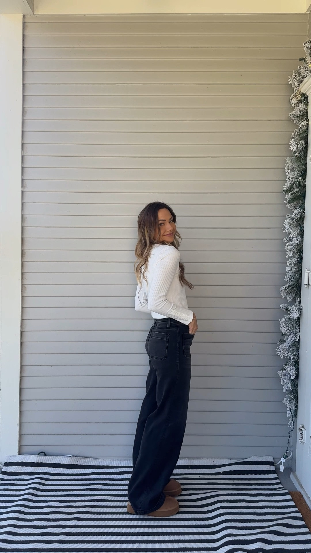 The cutest wide leg jeans with a soft mock neck. Long sleeve is the perfect fall outfit. I literally just paired. It was slippers and I’m good to go. 

#LTKFindsUnder100 #LTKCyberWeek #LTKSeasonal