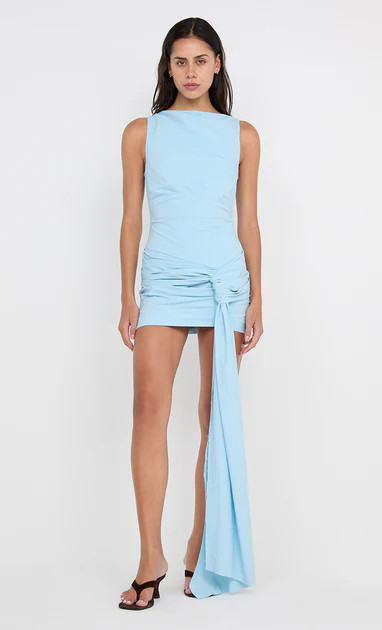 DOMENIC ASYM MINI DRESS - SKY BLUE | Bec & Bridge (Global)