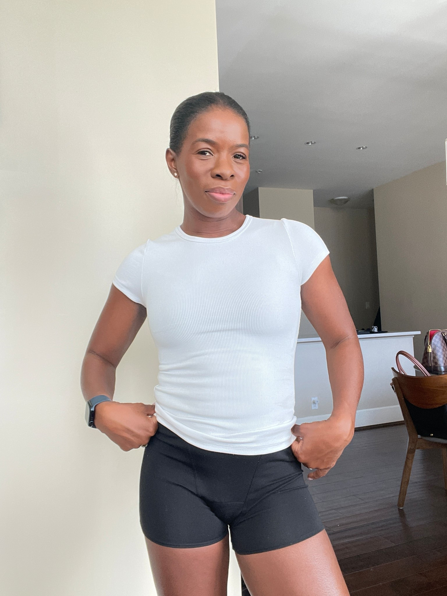 Love my new Knix cotton leakproof boxer brief. So comfortable. Size down as it’s very stretchy. 
Also wearing my sculpt rib tee in size M. Also have it in black. 

Knix ambassador 

#LTKselfcare #LTKmomlife