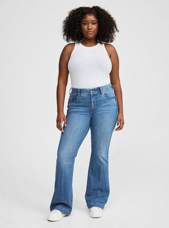 Bombshell Flare Premium Stretch High-Rise Jean | Torrid (US & Canada)