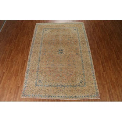 One-of-a-Kind Rheda Hand-Knotted 1960s 8'1" x 11'9" Wool Area Rug in Orange | Wayfair North America