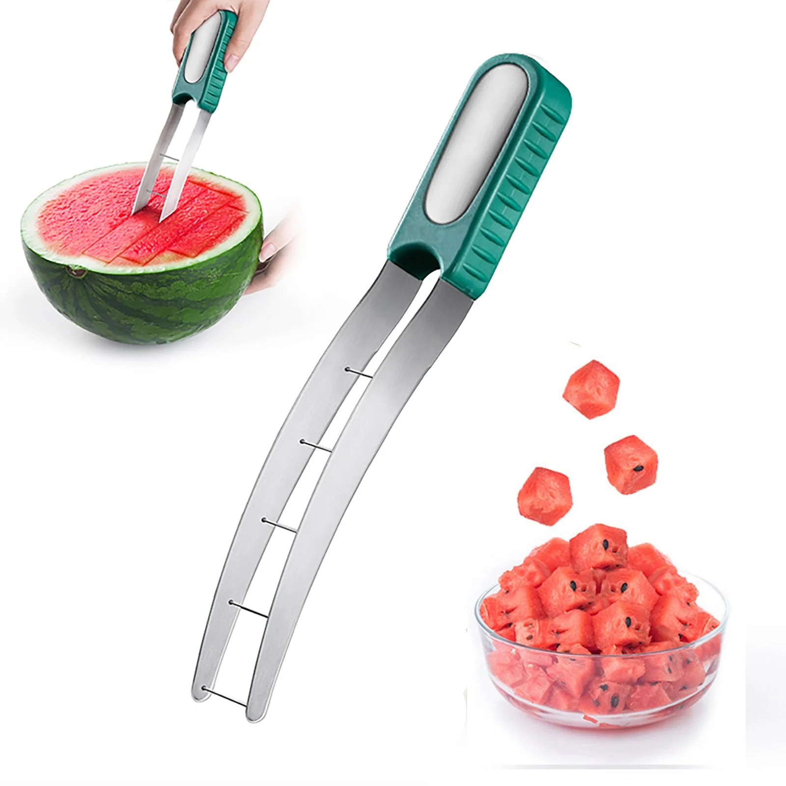 Clearance of Household Essentials！Watermelon Cutter Slicer Stainless Steel Watermelon Cube Cutt... | Walmart (US)