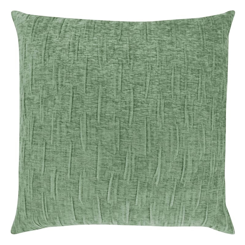 Sage Diamond Dash Chenille Throw Pillow, 18" | At Home
