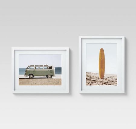 Love this set of 2 framed prints!! They are hanging above my son's dresser in his coastal surf inspired room. Each frame measures 16×20 in. #nurseryinspo #surfbedroom #surfwallart #boynursery

#LTKbaby #LTKkids #LTKhome