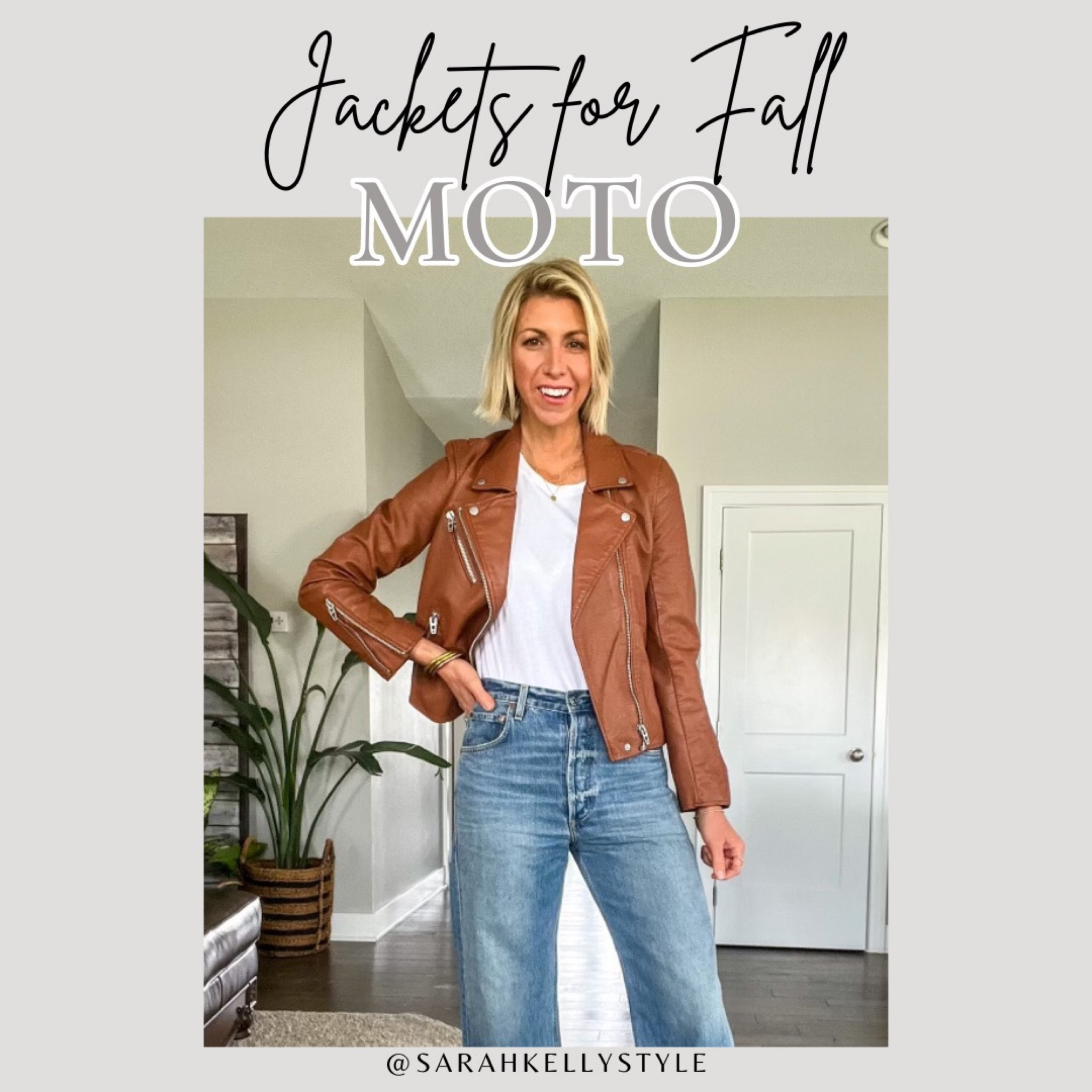 Jackets for fall, Moto jacket, ways to wear, fall style, Sarah Kelly style 

#LTKSeasonal #LTKstyletip #LTKover40