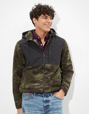 AE Hooded Sherpa Jacket | American Eagle Outfitters (US & CA)