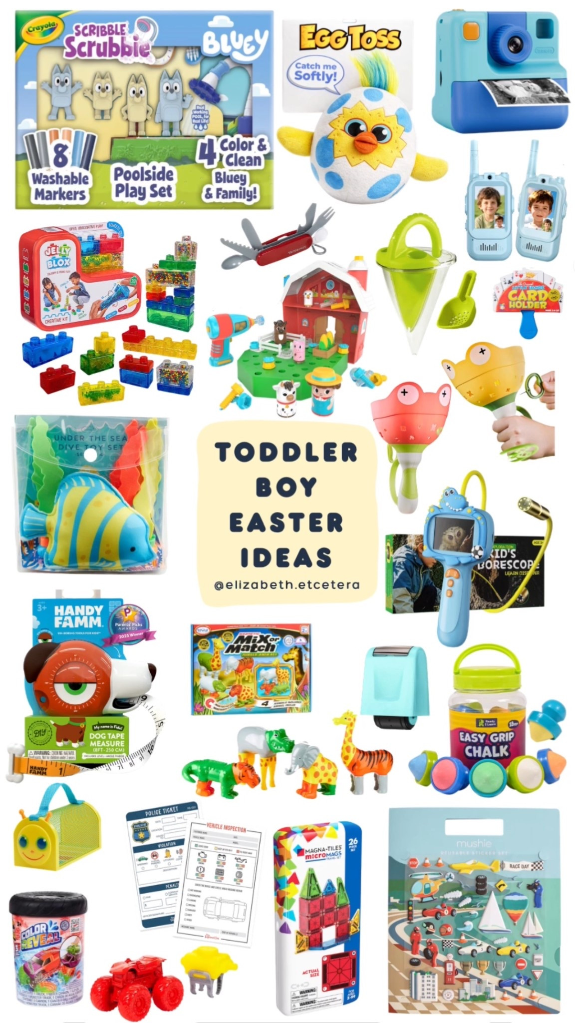 If you’re building an Easter basket for a toddler boy, these are some really fun ideas.

Lots of little toys, outdoor toys, and things toddlers actually stay busy with.

toddler boy Easter basket ideas, toddler Easter basket fillers, toddler Easter gifts, Easter basket ideas toddler boy, toddler toys boys age 2 3, screen free toddler toys, toddler sensory toys, toddler busy toys, toddler outdoor toys, toddler learning toys, toddler STEM toys, toddler building toys, toddler construction toys, toddler fine motor toys, toddler travel toys, preschool toys boys, toddler activity toys, Easter toys for toddlers, toddler toy favorites moms love, educational toys for toddlers, toddler bath toys, toddler creative toys, inexpensive toddler toys, toddler gift ideas age 2 3

#LTKmomlife #LTKKids #LTKBaby
